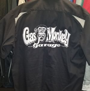 Gas monkey button up short sleeve
